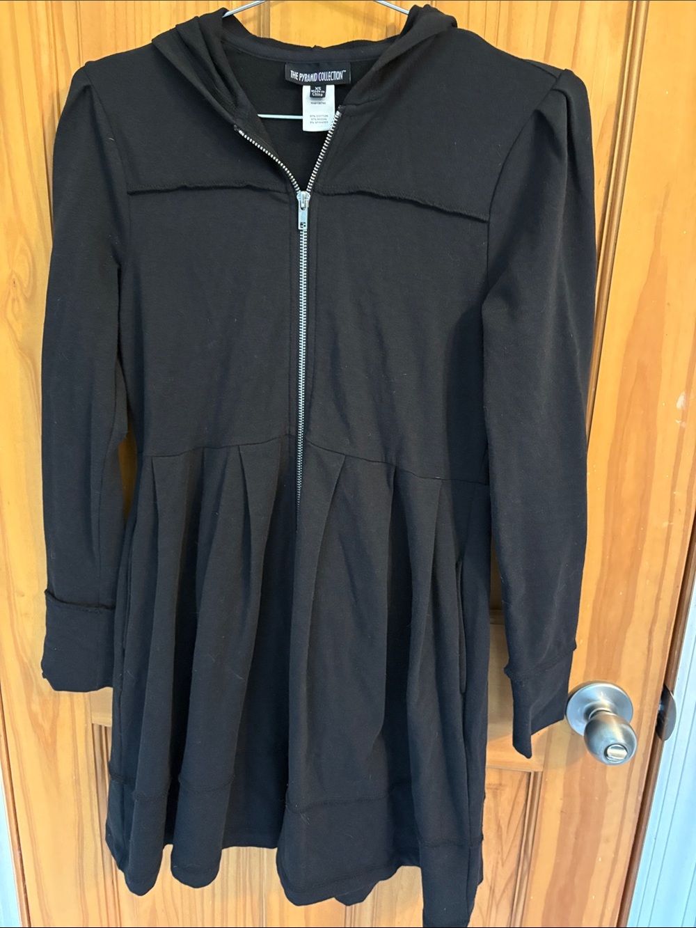 The Pyramid Collection Black Zip Hoodie Jacket